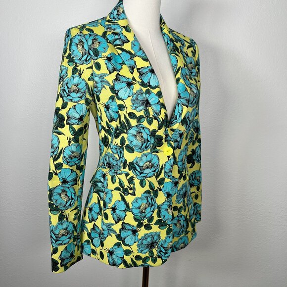 Alice + Olivia Floral Print Blazer - Size 0 - Picture 3 of 8